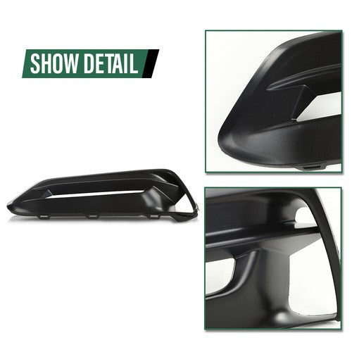 Solid Spare Fit For 18-20 Honda Accord Front Bumper Fog Light Bezel Lamp Trim Left