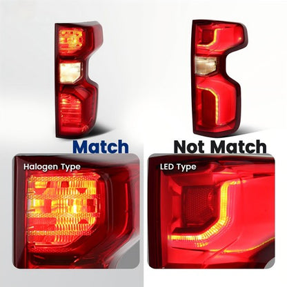 Halogen Taillight Right Passenger W/Bulb For 2019-2026 Chevrolet Silverado 1500