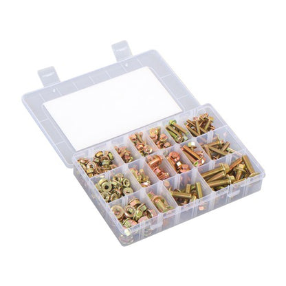 Solid Spare M5, M6, M8 Flanged Bolts And Nuts 240 Pieces Alloy Steel Combination Kit