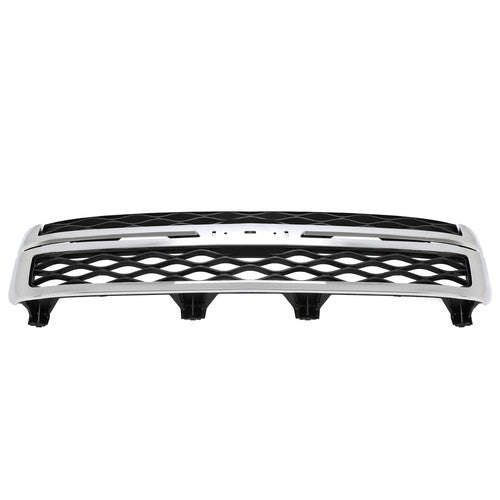 Solid Spare Grille Assembly For 2011-14 Silverado 2500 HD Silverado 3500 HD Black and Chrome