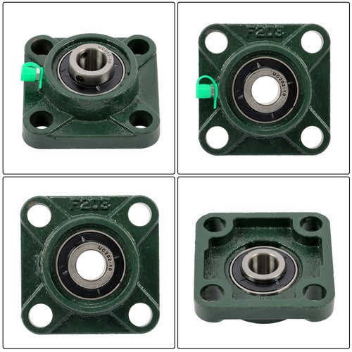 Solid Spare 4pcs UCF202-10 Pillow Block Bearing 4-Bolt Self-Aligning Solid Base 5/8" Bore