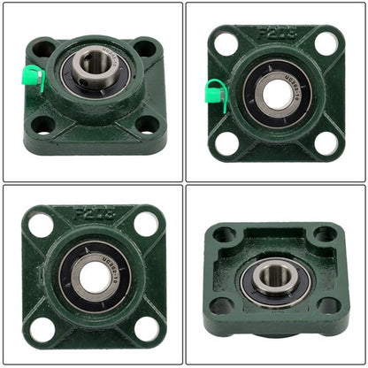 Solid Spare 4pcs UCF202-10 Pillow Block Bearing 4-Bolt Self-Aligning Solid Base 5/8" Bore