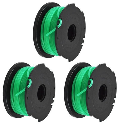 Solid Spare 3 PC SF-080 Auto Feed String Trimmer Spool Line Replacement for Black & Decker