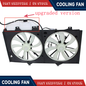 Fit 2012-2017 Toyota Camry Dual Radiator and Cooling Condenser Fan w/Kettle