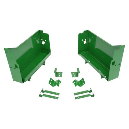 Solid Spare Left & Right Battery Box w/ Bracket For John Deere 2510 2520 3010 3020 4000