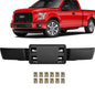 Front Bumper Trim & License Plate Fit For 2015 2016 2017 Ford F-150 F150 Black