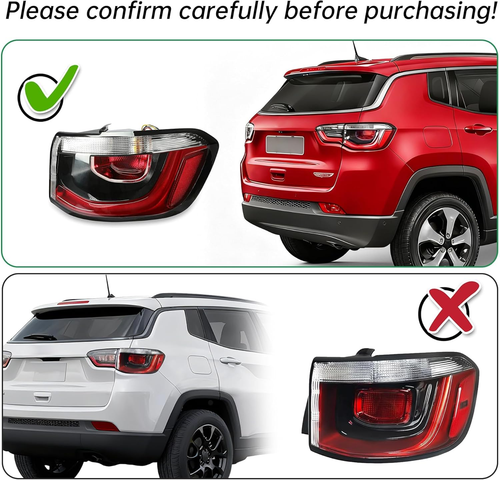 Solid Spare Right Passenger Side Rear Tail Light For Jeep Compass 2017-2020 17 20 Brake Lamp