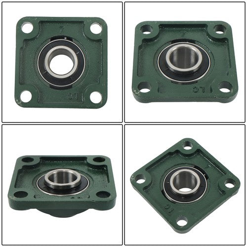 Solid Spare 6Pcs UCF205-16 Pillow Block Flange Bearing 1" Bore Solid Base Self Aligning