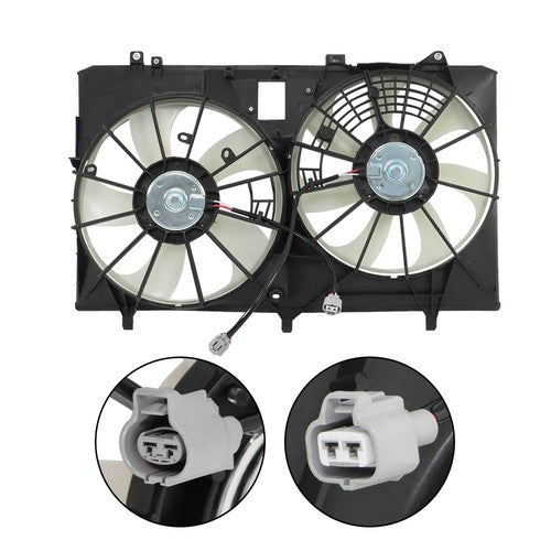 Solid Spare Radiator Condenser Cooling Fan Assembly For Toyota Sienna Lexus RX350 2011-2016