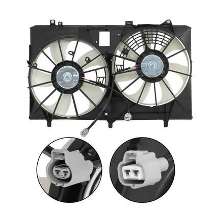 Solid Spare Radiator Condenser Cooling Fan Assembly For Toyota Sienna Lexus RX350 2011-2016