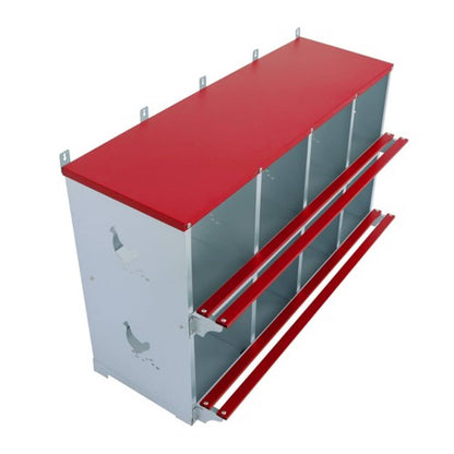 Solid Spare Chicken Nesting Boxes 8 Compartment Metal Poultry Nest Box Wall Mount For Hens