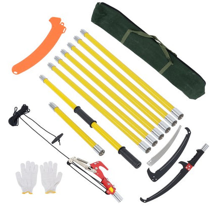 Solid Spare 27ft manual tree pruning saw band scissors 8 knots yellow