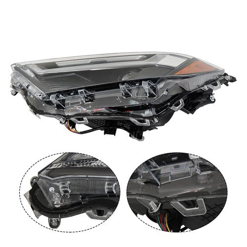 Solid Spare Headlight Single Projector For Toyota Rav4 2022-2023 Headlamp Driver Side Clear
