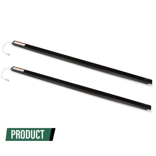 Solid Spare 2 Sided Tailgate Utility Trailer Gate & Ramp Lift Assist System 350 Pounds Black
