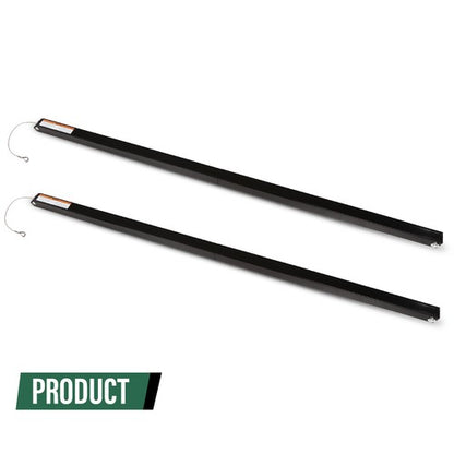 Solid Spare 2 Sided Tailgate Utility Trailer Gate & Ramp Lift Assist System 350 Pounds Black