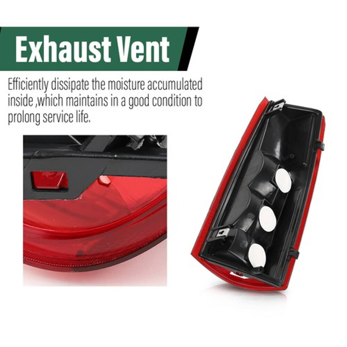Solid Spare Tail Lights Brake Lamps w/o Bulbs Fit For 1988-2000 Chevy GMC C/K Left+Right