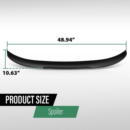 Solid Spare Gloss Black PSM Style Rear Trunk Spoiler Wing For 12-18 BMW F30 F80 335i 328i