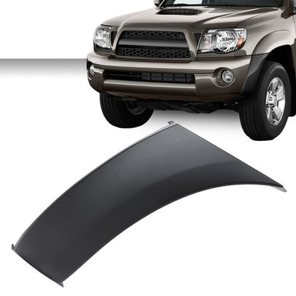 Solid Spare Fit For 2005-2011 Toyota Tacoma Black Front Bumper End Cap Left Side
