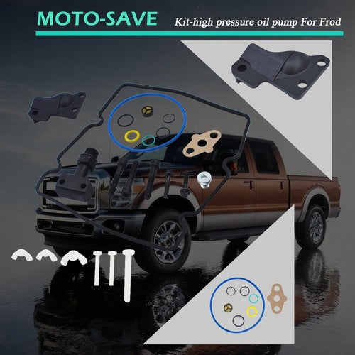 Solid Spare Updated High Pressure Diesel Oil Pump O-Ring Kit for 05-07 Ford F250 Super Duty