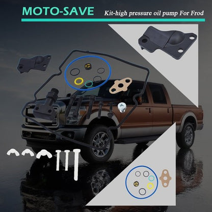 Solid Spare Updated High Pressure Diesel Oil Pump O-Ring Kit for 05-07 Ford F250 Super Duty