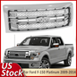Front Bumper Upper Grille Chrome For 2009-2014 Ford F150 F-150 Platinum Style