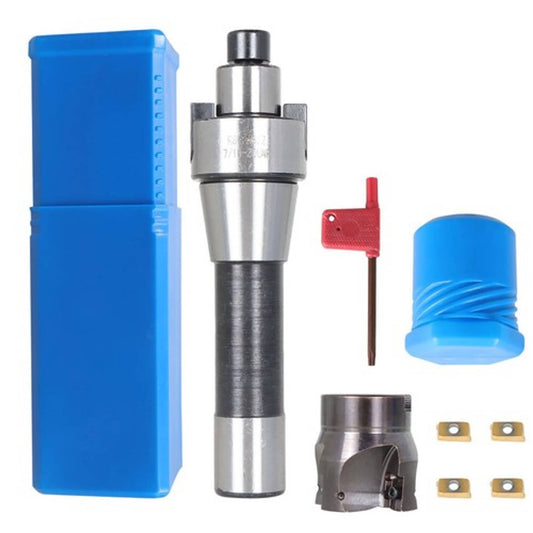 Solid Spare CNC End Milling +4Pcs APMT1604 Inserts R8 FMB22 Shank Mill Arbor and 400R 50MM