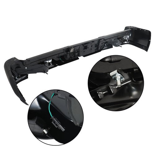 Solid Spare w/ Vent,w/o Sensor Holes Black Metal Rear Bumper Suitable For RAM 1500 2019-2022