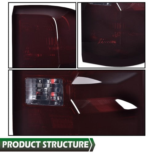 Solid Spare Fit For 14-2019 Chevy Silverado Smoke Tail Lights Brake Lamps W/O Wiring Harness