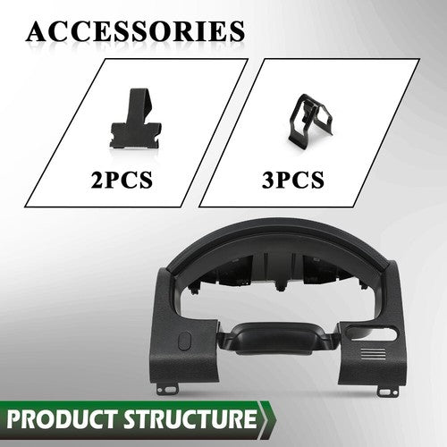 Solid Spare Fit For 2004-2008 Ford F-150 Instrument Cluster Panel Dash Bezel Trim Black