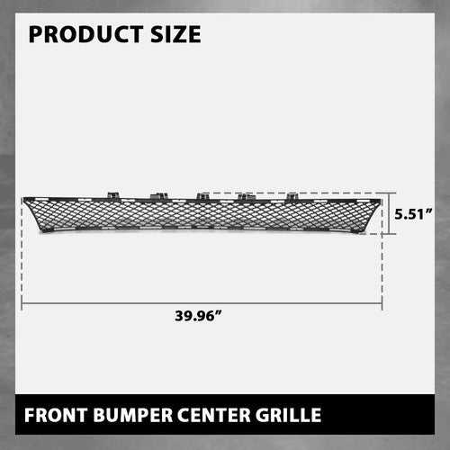 Solid Spare Front Bumper Center Mesh Grille Fit For 17-20 Mercedes-Benz E300 E350 E400 E450
