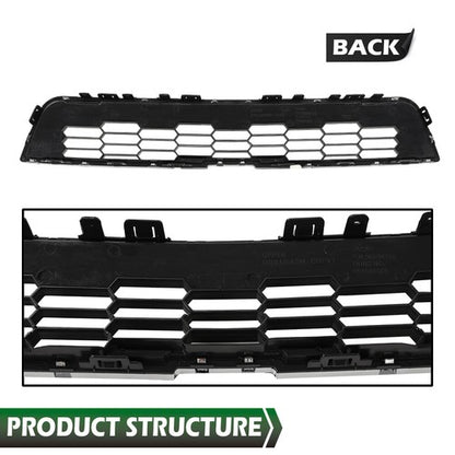 Solid Spare Fit For 2012-2016 Chevy Sonic Front Bumper Upper & Lower Grille+Fog Light Cover