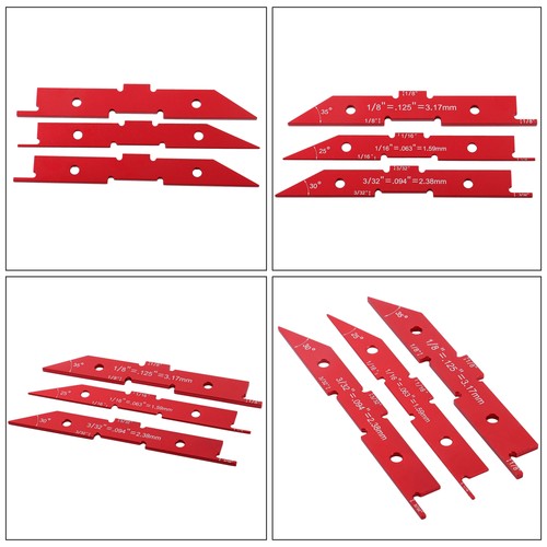 Solid Spare 14PCS For Router Table Precision Aluminum Blocks Height Gauge Set