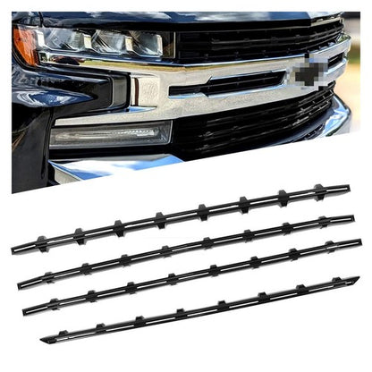 Solid Spare FOR 2019-2021 Chevy Silverado 1500 Black Grille insert Trim Grill overlay LT RST