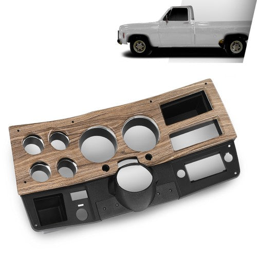 Solid Spare Dash Bezel Gauge Cluster Cover Fit For 1975-1980 Chevy GMC Pickup Truck W/o A/C