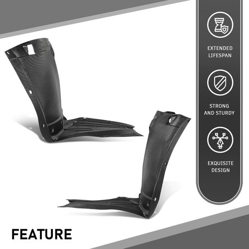 Solid Spare Fit For 06-08 Audi A3 Front Left+Right Front Section Fender Liner Splash Shield