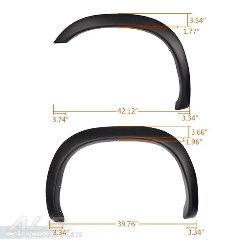 Solid Spare Fit For 02-08 Ram 1500 / 03-09 Ram 2500 3500 Factory Bolt-On Fender Flares
