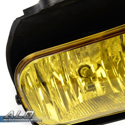 Solid Spare Fit For 2003-2006 Chevy Silverado Avalanche Yellow Lens Bumper Fog Lights Lamps