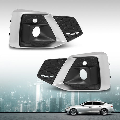 Solid Spare Front Bumper Fog Light Bezel Cover Left & Right Fit For 2020-2023 Audi A5 S5