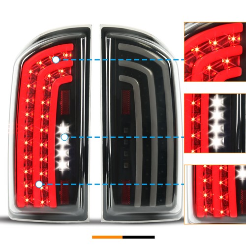 Solid Spare For 2007-2008 Dodge Ram 1500 2007-2009 Ram 2500/3500 Smoked LED Tail Lights Lamp