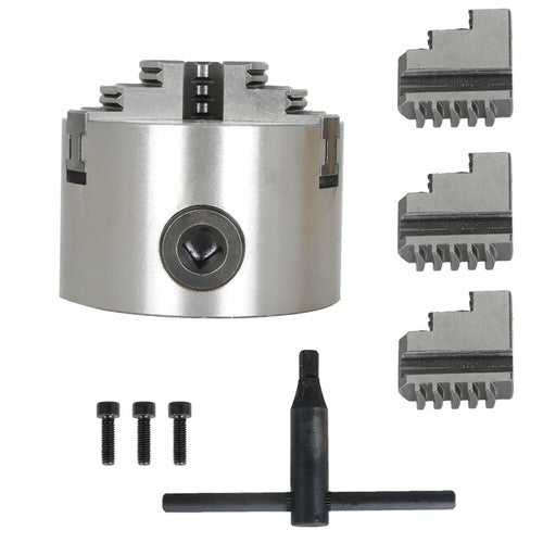 Solid Spare K11-80 Self-centering Lathe Drilling Part 80mm 3 Jaw Lathe Chuck Manual Chuck 3"