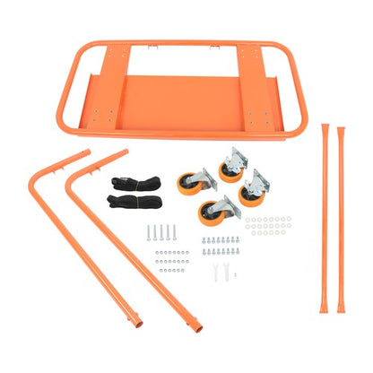 Solid Spare Heavy Duty Drywall Sheet Cart with Safety Belts, 3000 LBS Steel Panel Dolly
