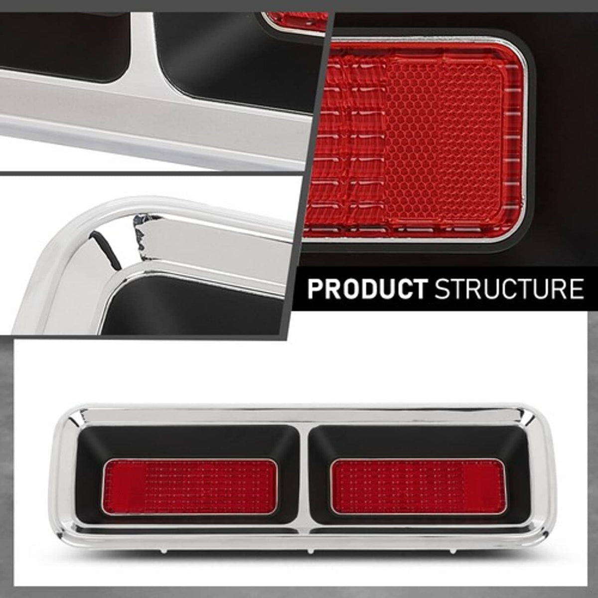 Solid Spare Tail Light Lens+Bezel+Gasket Fit For 1968 Chevrolet Camaro Left+Right Side