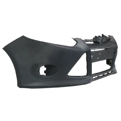 Solid Spare Primered Front Bumper Cover Fit For 12-14 Ford Focus Sedan w/ Tow Hole Plastic