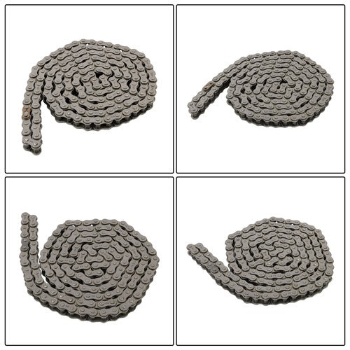 Solid Spare Carbon Steel #60 Roller Chain × 10 Feet with Two Free Connecting Links