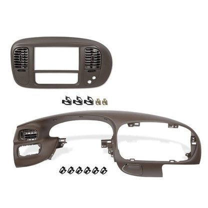 Solid Spare Fit For 97-03 Ford F-150 Expedition Dash Pad Dashboard & Dash Radio Bezel Brown
