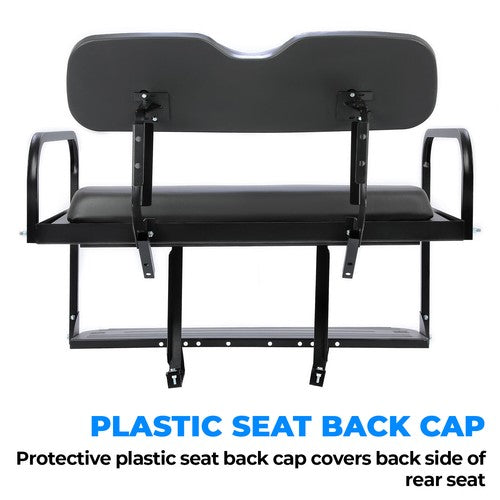 Solid Spare Rear Back Seat Kit Flip Folding Black Fit For Yamaha G14 G16 G19 G22 Golf Cart