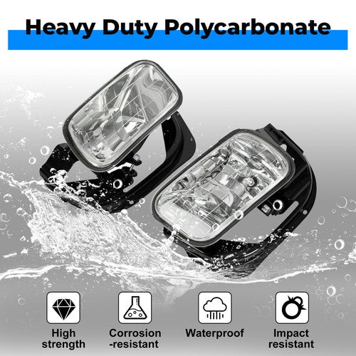 Solid Spare FOR 09-12 18 Dodge Ram 1500 2500 3500 Bumper Fog Lights Driving Lamps w/Bracket