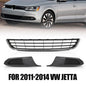 For 2011-2013 2014 Volkswagen VW Jetta Front Lower Grille & Fog Light Cover Kit