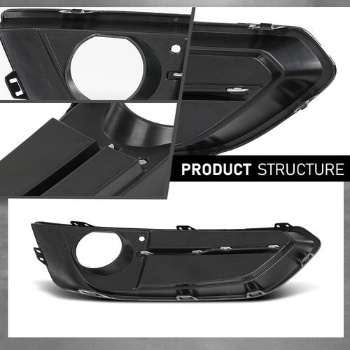 Solid Spare Fit For 14-21 BMW 228i 230i Front Bumper Fog Light Trim Cover Bezel Left Side