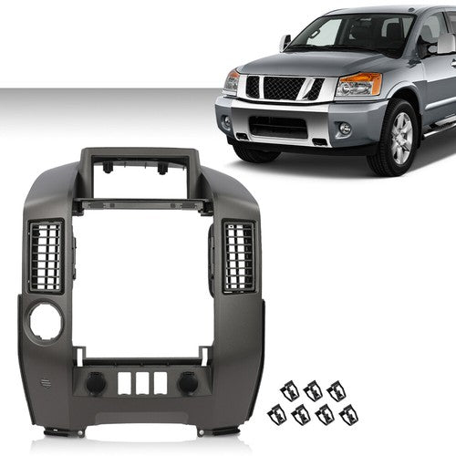Solid Spare New Fit For Nissan Titan Armada Center Dash Console Instrument Bezel w/o Speaker